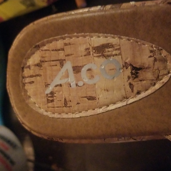 A.co 3 inch cork wedge sandal - Picture 3 of 5